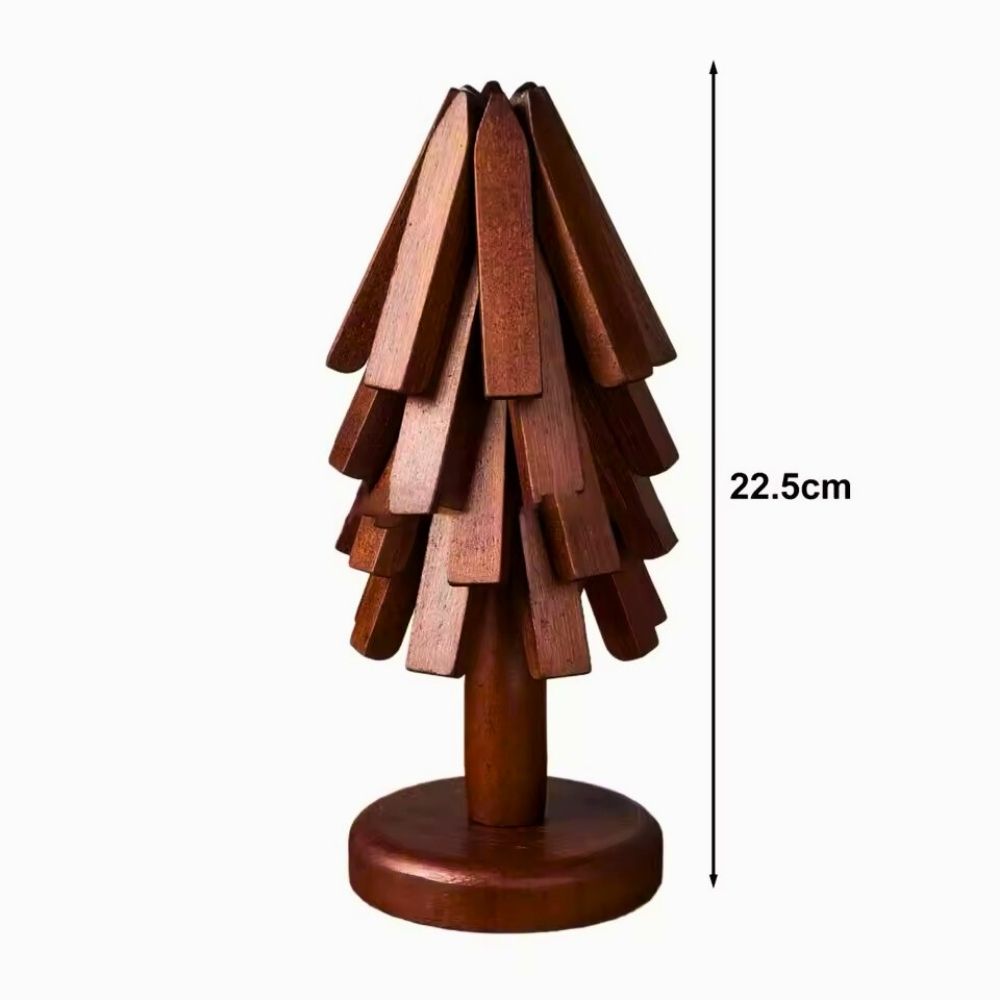 حامل الأكواب الخشبي 4 قطع